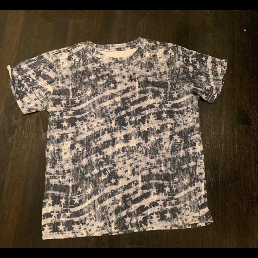 boys tommy hilfiger blue american flag t-shirt